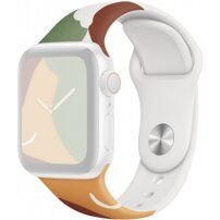 Silikonski remen s apstraktnim uzorkom za Apple Watch Ultra 49mm / 46mm / 45mm / 44mm / 42mm - zeleno smeđi