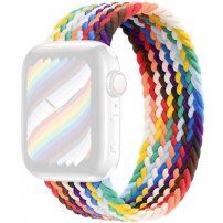 Najlonski remen s uzorkom pletenice za Apple Watch 42mm / 41mm / 40mm / 38mm - XS - duginih boja