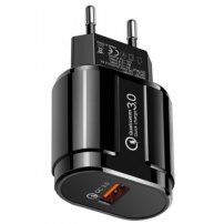 Adapter za brzo punjenje 18W QC 3.0 za stalak za bežično punjenje - crni