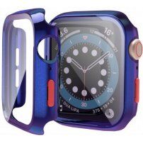 Zaštitna futrola s kaljenim staklom za Apple Watch 42mm - plavo
