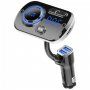 Bluetooth FM transmitter za automobil s dva USB priključka za punjenje i šarenim pozadinskim osvjetlenjem - crni
