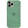 Prozirna maska sa promjenljivim srcima za iPhone 12 Pro Max - zeleni