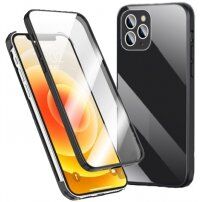 Futrola sa 360° zaštitom od kaljenog stakla za iPhone 13 Pro Max - crno