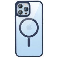 Kristalno sjajna prozirna maska sa MagSafe za iPhone 13 Pro Max - tamno plavi