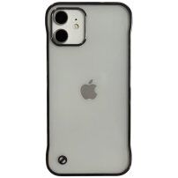 Zaštitna mat prozirna maska za iPhone 11 - crni