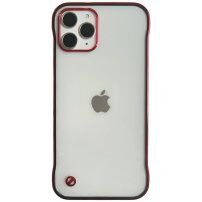 Zaštitna mat prozirna maska za iPhone 11 Pro - crveni