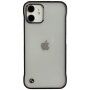 Zaštitna mat prozirna maska za iPhone 12 - crni