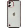 Zaštitna mat prozirna maska za iPhone 12 - crveni