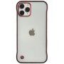 Zaštitna mat prozirna maska za iPhone 12 Pro - crveni