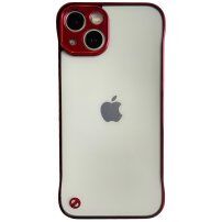 Zaštitna mat prozirna maska za iPhone 13 mini - crveni