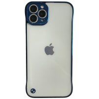 Zaštitna mat prozirna maska za iPhone 13 Pro - plavi