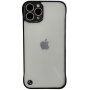 Zaštitna mat prozirna maska za iPhone 13 Pro Max - crni