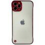Zaštitna mat prozirna maska za iPhone 13 Pro Max - crveni