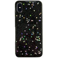 Zaštitna mekana maska sa zvjezdicama za iPhone X / XS - crni