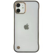 Zaštitna mat prozirna maska za iPhone 12 mini - zlatni