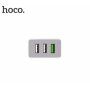HOCO punjač za utičnicu s tri USB ulaza za iPhone / iPad / iPod - bijela