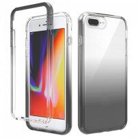 Prozirna dvobojna prozirna futrola za iPhone 7 Plus / 8 Plus - crno