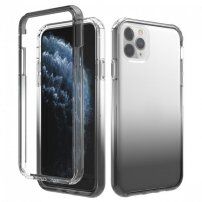 Otporna prozirna dvobojna prozirna futrola za iPhone 11 Pro Max - crno