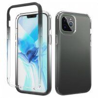 Prozirna dvobojna prozirna futrola za iPhone 12 Pro Max - crno