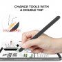 Komplet silikonskih omota za Apple Pencil 2. generacije / Pro - 2 kom - narančasto crna