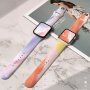 Silikonski remen sa uzorkom vodenih boja za Apple Watch Ultra 49mm / 46mm / 45mm / 44mm / 42mm - ljubičasti