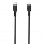 Wiwu pleteni podatkovni kabel za punjenje USB-C / Lightning za iPhone / iPad / iPod / AirPods - 3 m - crni