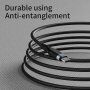 Wiwu pleteni podatkovni kabel za punjenje USB-C / Lightning za iPhone / iPad / iPod / AirPods - 3 m - crni