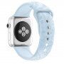 Silikonski remen sa uzorkom cvijeća za Apple Watch Ultra 49mm / 46mm / 45mm / 44mm / 42mm - pastelno plava