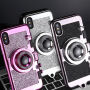 Elegantna maskica u dizajnu retro fotoaparata za Apple iPhone XS / iPhone X - crna