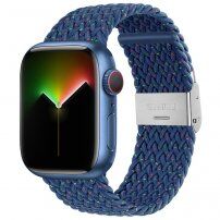 Najlonski remen sa točkicama u boji za Apple Watch Ultra 49mm / 46mm / 45mm / 44mm / 42mm - tamno plavi