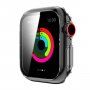Prozirna futrola sa kaljenim staklom za Apple Watch 40mm - sivo