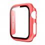 Prozirna futrola sa kaljenim staklom za Apple Watch 40mm - crveno