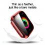 Prozirna futrola sa kaljenim staklom za Apple Watch 40mm - crveno