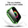 Prozirna futrola sa kaljenim staklom za Apple Watch 40mm - neonski zelene