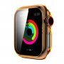 Prozirna futrola sa kaljenim staklom za Apple Watch 44mm - narančasto