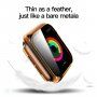 Prozirna futrola sa kaljenim staklom za Apple Watch 44mm - narančasto