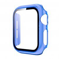 Prozirna futrola sa kaljenim staklom za Apple Watch 44mm - plavo