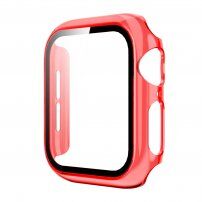 Prozirna futrola sa kaljenim staklom za Apple Watch 44mm - crveno