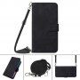 Flip futrola sa pojasom u stilu crossbody za iPhone 13 Pro - crno