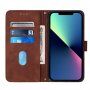 Flip futrola sa pojasom u stilu crossbody za iPhone 13 Pro - smeđi