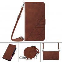 Flip futrola sa pojasom u stilu crossbody za iPhone 12 Pro Max - smeđi