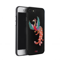 Luksuzna zaštitna maskica za Apple iPhone 7 / 8 s prišivkom - paun