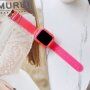 Torbica s prozirnim remenom za Apple Watch 45mm / 44mm / 42mm - neonska ružičasta
