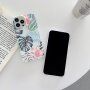 Zaštitna maskica od meke plastike za iPhone 13 Pro Max - crveni cvjetovi