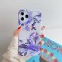 Zaštitna maskica od meke plastike za iPhone 11 Pro - ljubičasti cvjetovi