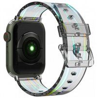 Prozirni promjenljivi remen za Apple Watch 42mm / 41mm / 40mm / 38mm - sivi