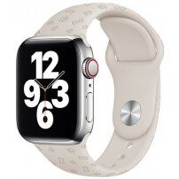 Silikonski remen sa uzorkom šapica za Apple Watch 42mm / 41mm / 40mm / 38mm - bež