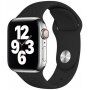Silikonski remen s uzorkom leoparda za Apple Watch Ultra 49mm / 46mm / 45mm / 44mm / 42mm - crni