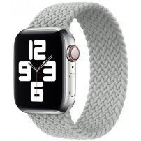 Najlonski remen s uzorkom pletenice za Apple Watch Ultra 49mm / 46mm / 45mm / 44mm / 42mm - S - sivi