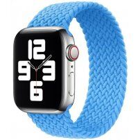 Najlonski remen s uzorkom pletenice za Apple Watch Ultra 49mm / 46mm / 45mm / 44mm / 42mm - XS - nebesko plavi